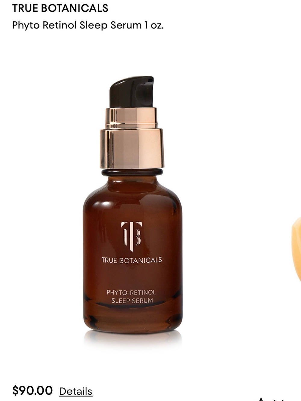 NWT - True Botanical Phyto-Retinol Sleep Serum